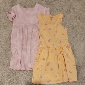 Cat & Jack Pink and Yellow Floral Kids Dresses